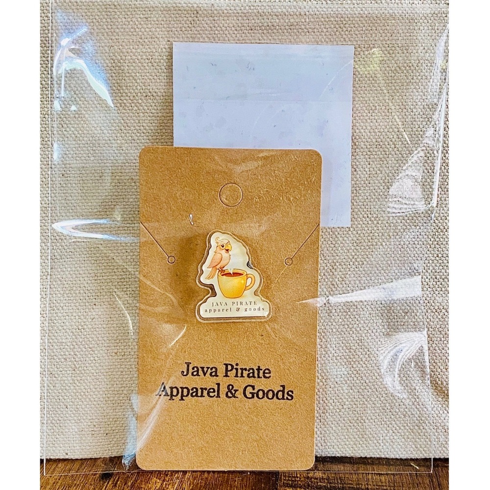 JAVA PIRATE Apparel & Goods Signature Logo Acrylic Lapel Pin
